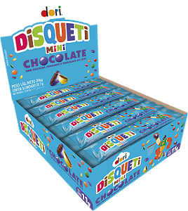 MINI DISQUETI CHOCOLATE AO LEITE 396 GRAMAS COM 36 UN DORI