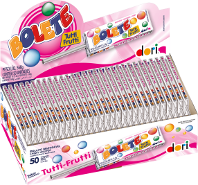 PIRULITO MASTIGÁVEL BOLETE TUTTI FRUTTI 560G 50UN DORI