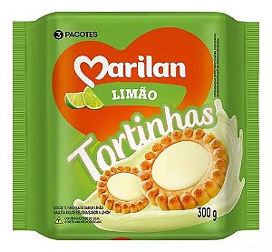 BISCOITO BOLACHA RECHEADA TORTINHA DE LIMÃO 300G MARILAN