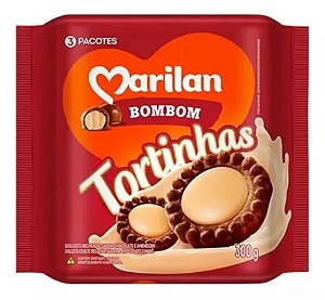 BISCOITO BOLACHA TORTINHA SABOR BOMBOM RECHEADA 300G MARILAN