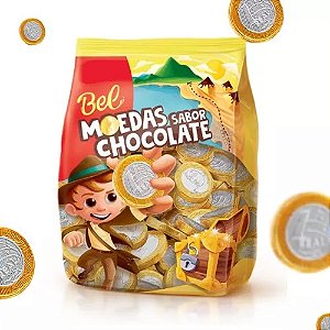 MOEDAS DE CHOCOLATE PACOTE 500G 130 MOEDAS BEL