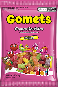 BALA DE GOMA JUJUBA URSO GOMETS SORTIDA JELLIES 700G DORI