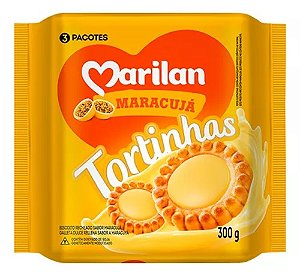 BISCOITO BOLACHA TORTINHA RECHEADA MARACUJA 300G MARILAN