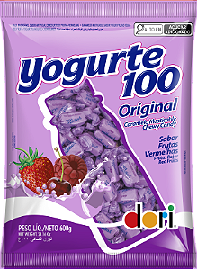 BALA YOGURTE100 ORIGINAL FRUTAS VERMELHAS 700G DORI