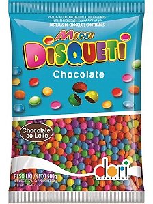 MINI DISQUETI COLORIDO CHOCOLATE AO LEITE 500G DORI