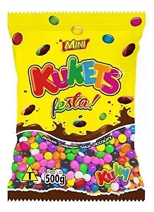 PASTILHA DE CHOCOLATE COLORIDO KUKETS FESTA 500G KUKY