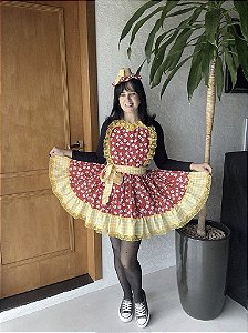 Avental Junino Margaridas 120cm