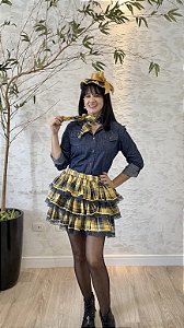 Saia Xadrez Amarelo