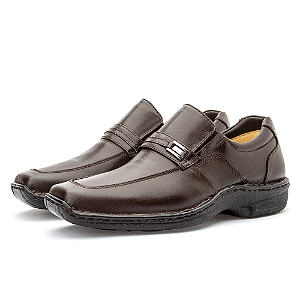 SAPATO MASCULINO CONFORT GEL EM COURO