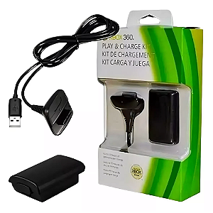 KIT FONTE E CARREGADOR P/ CONTROLE X-BOX 360