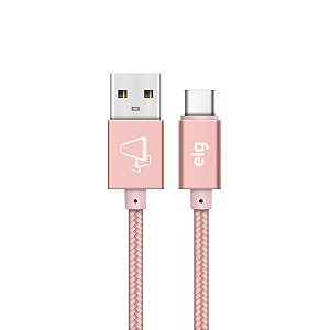 CABO USB TIPO-C ELG TC10BRG NYLON 1 METRO ROSE GOLD