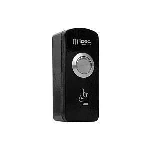 BOTOEIRA BOTÃO INOX ACIONADOR SAIDA PORTA PORTÃO PRETA IPEC