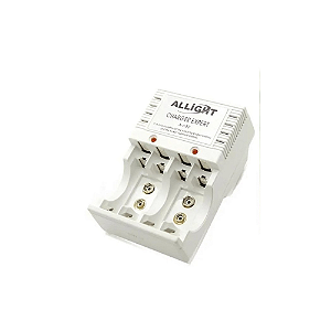 CARREGADOR DE PILHAS AA, AAA, E BATERIA 9V