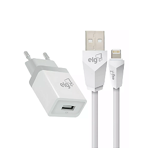CARREGADOR PARA IPHONE COM CABO CERTIFICADO MFI ANATEL ELG