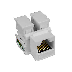 CONECTOR FÊMEA RJ45 UTP KEYSTONE CAT5E BRANCO