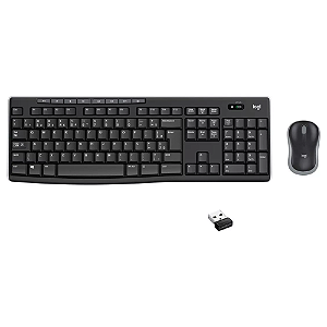 KIT TECLADO E MOUSE LOGITECH MK270 PRETO S/FIO
