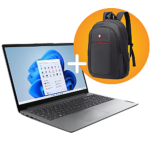 KIT NOTEBOOK LENOVO IDEAPAD 3 15ITL6 INTEL CORE I3 RAM 4GB SSD 120GB 15,6 HD W11 COM MOCHILA E MOUSE