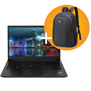 KIT NOTEBOOK LENOVO THINKPAD L14 GEN 2 I5 256GB SSD NVME 8GB 14 COR PRETO COM MOCHILA E MOUSE