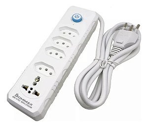 EXTENSÃO DE TOMADA  4 ALIMENTAÇÕES 2500W