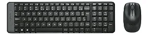 KIT TECLADO E MOUSE LOGITECH MK220 S/FIO PRETO