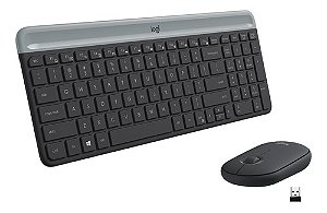 KIT TECLADO E MOUSE LOGITECH MK470 LAYOUT US S/FIO