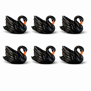 Kit 6 mini Cisne Negro Maquetes, Mini Mundos, Terrário