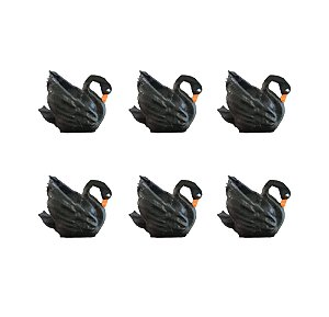 Kit 6 mini Cisne Negro Maquetes, Mini Mundos, Terrário