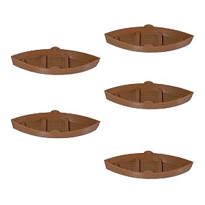 Kit Miniaturas 5 Barcos - Maquetes mini mundos e Terrários