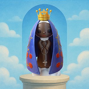 Imagem Nossa Senhora Aparecida 18cm Estilo Cute/carton Sacra Azul