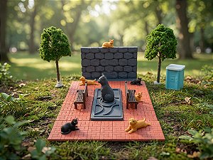 Kit Praça dos Pets Miniaturas - Maquetes e Dioramas | Mad Maker