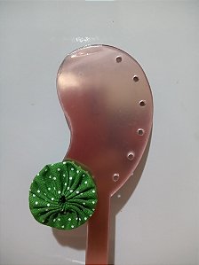 Brinco de Fuxico Poá Verde 0022