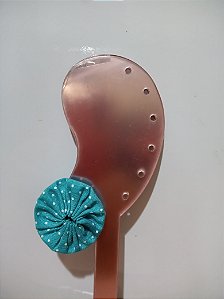 Brinco de Fuxico Poá Azul 0023