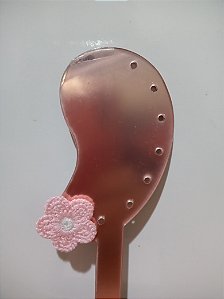 Brinco de Crochê - Cor Rosa Claro 0030