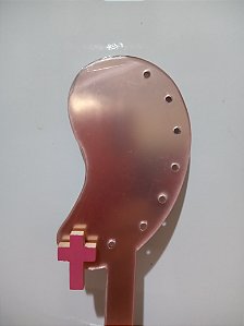 Brinco de MDF - Cor Rosa 0040