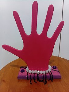 Pulseira em Pedrarias Brancas com Correntes 0054