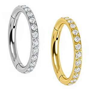 Piercing Argola Cravejada (Titânio)