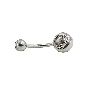 piercing de umbigo tradicional (aço cirurgico)