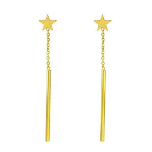 PAR de brinco estrela corrente (aço cirurgico)