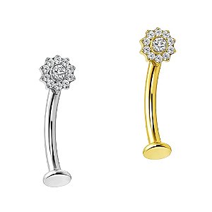 UMBIGO FLOATING NAVEL FLOR TITANIO