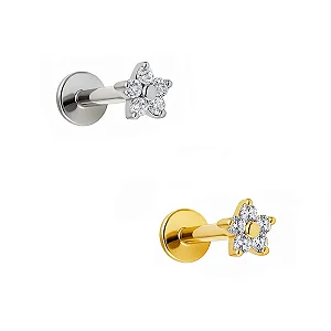 Labret mini flor 3.5mm - Titanio