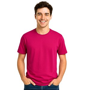Camiseta Masculina Malha Fria PV Rosa Pink