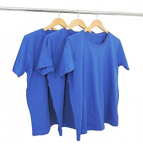 Kit 3 Camisetas Masculina Malha Fria PV Azul Royal