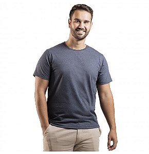 Camiseta Algodão Premium Mescla Preto