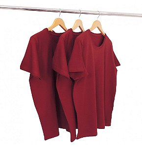 Kit 3 Camisetas Algodão Vinho Premium