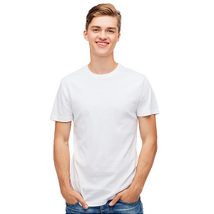 Camiseta Masculina 100% Poliéster Branca