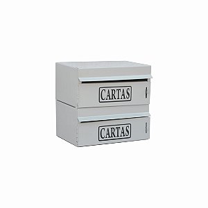 Caixa Correio Condomínio 2 Módulos - 15x23x22 para muro (abre pela frente)