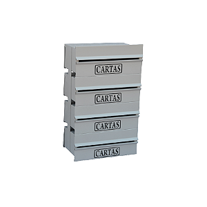 Caixa Correio Condomínio 4 Módulos - 15x23x44 para muro