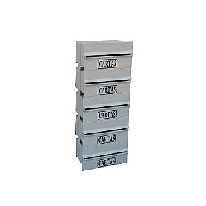 Caixa Correio Condomínio 5 Módulos - 15x23x55 para muro