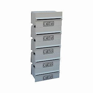 Caixa Correio Condomínio 5 Módulos - 15x23x55 para muro