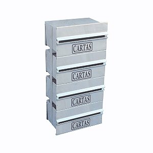 Caixa Correio Condomínio 4 Módulos - 15x23x44 para muro